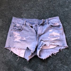 AE high waisted jean shorts